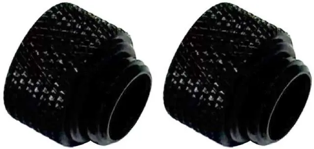 Main image of Dracaena.io 2 Pack G1/4" 10mm Height Male to Female Extender Fittings, Brass Compression Fittings with O Rings for PC Liquid Cooling Loop, Water Cooling Tube Connectors, Black