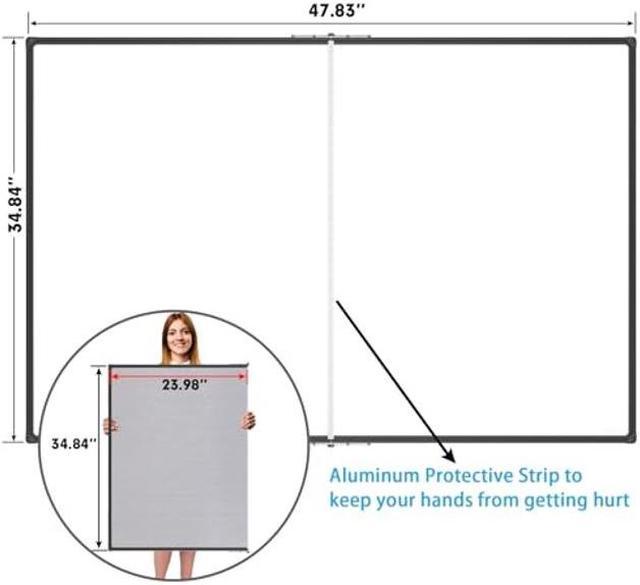 JILoffice Magnetic Foldable White Board 48 x 36 Inches, Dry Erase