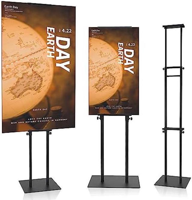 Poster Board Stand, 80in Double-Sided KT Board Sign Stand with Heavy Duty  Non-Slip Base, Adjustable Poster Stand Sign Holder for Table-Top/Floor  Painting, Display Painting Canvas, Wedding (Round) 