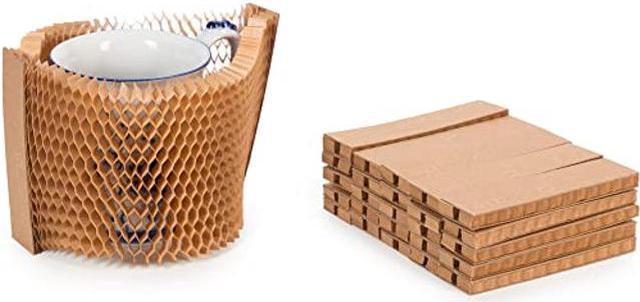 IDL Packaging 4 Flexi-Hex(tm) Honeycomb Packing Paper Sleeves, XS, Brown,  Pack of 25 - Adaptable to Any Shape Cushioning Packaging with Modern Design  - Flexible & Reusable Wrap Bags for Moving 