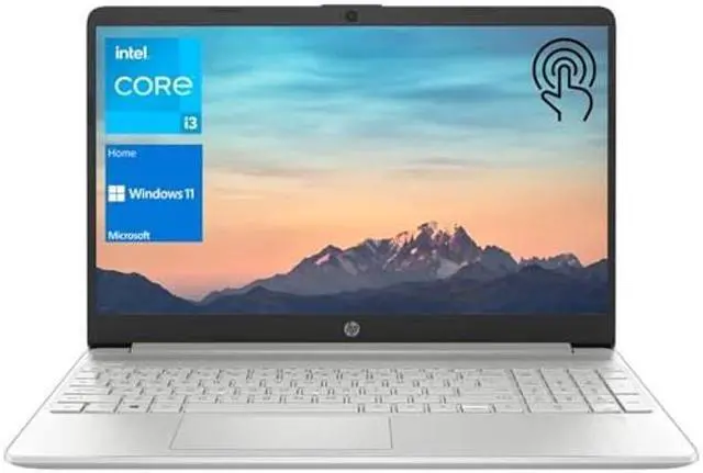 Main image of HP 2023 15.6" HD Touchscreen Laptop, Intel Core i3-1215U (Beat i5-1135G7), 16GB RAM, 512GB SSD, Intel UHD Graphics, WiFi, Bluetooth, HDMI, USB-A&C, Long Battery Life, Windows 11 Home, Silver