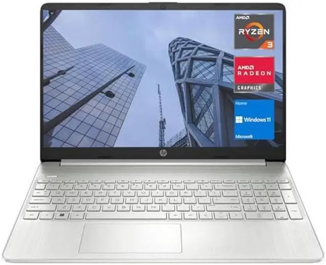 Main image of HP Essential 15 Laptop, 15.6" HD Screen, AMD Ryzen 3 5300U, 32GB RAM, 2TB SSD, Webcam, HDMI, Wi-Fi, Windows 11 Home, Silver