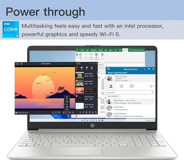 Alt view image 3 of 5 - HP 2023 Newest Touchscreen Laptop, 15.6" HD Touch, Intel Core i3-1215U (Up to 4.4GHz, Beats i5-1135G7), 16GB RAM, 1TB SSD, Intel UHD Graphics, WiFi, Bluetooth, Long Battery Life, Windows 11 Home