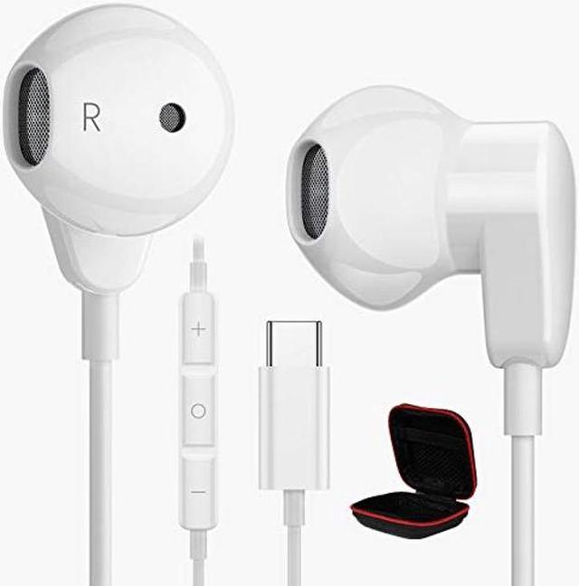 USB C Headphones for Galaxy A54 A53 iPhone 15 Pro Max USB C Earphones with  Microphone