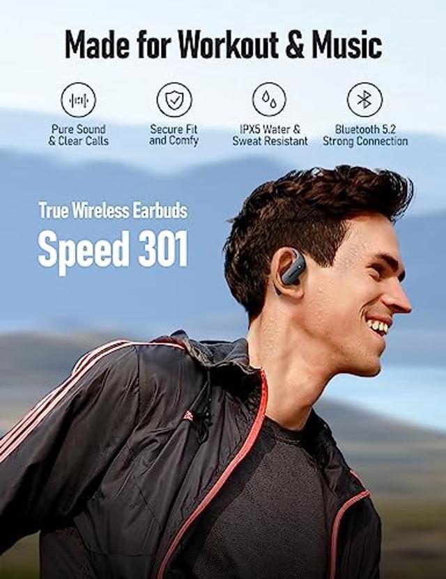 Audiovance Speed 301 Wireless Earbuds Bluetooth Headphones for