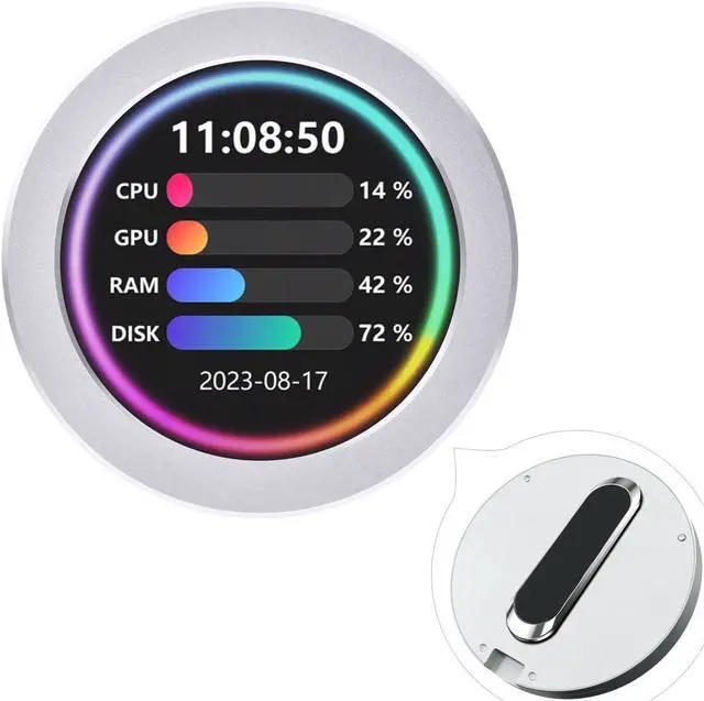 Main image of waveshare 2.8inch Round LCD Display, CPU/GPU Cooler, Silver