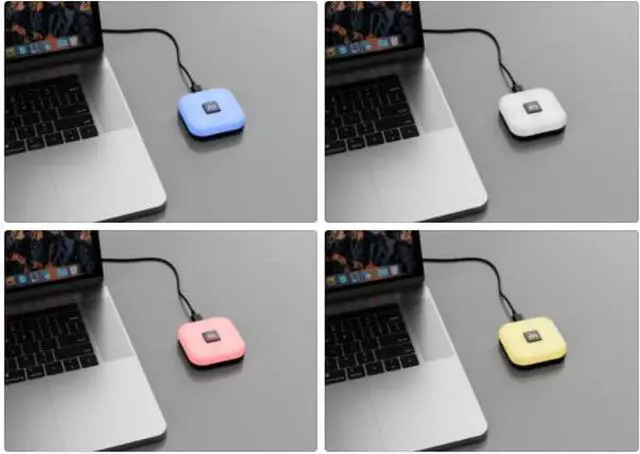 Alt view image 2 of 5 - Mutesync USB Mute Button for Zoom, Teams, and Meet. Mac and PC Compatible. Physical, Lighted, External Mute USB Mute me Button Connects via Included USB Cord.