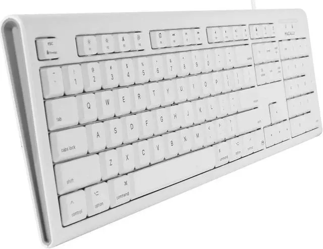 Alt view image 2 of 5 - Macally Wired Mac Keyboard and a Wired Computer Mouse, ICY White Duo Your Office Needs