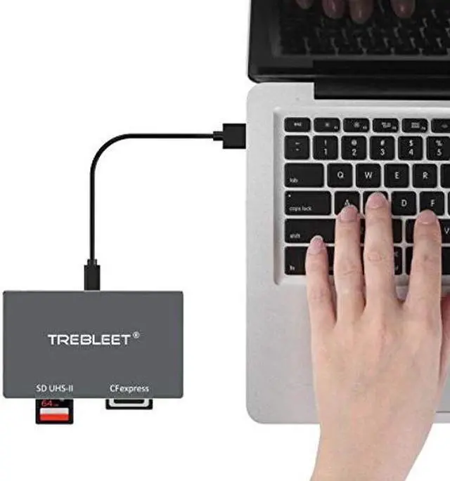Alt view image 3 of 4 - Dual-Slot CFexpress Type B and SD 4.0 UHS-II Card Reader USB 3.2 Gen 2 10Gbps, Compatible for Thunderbolt 3 USB3.1 and USB 3.0,Support Windows/Mac OS