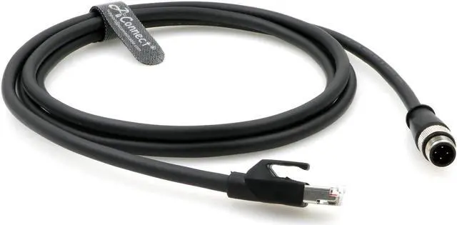 Alt view image 4 of 5 - AConnect 4Pin-RJ45-Ethernet-Industrial-Cat5e-Cable D-Code M12 4 Pin Male to RJ45 Male Cat5e High Flex Ethernet Shielded Cable Industrial Field-wireable Machinery Sensor Camera 6.6Ft/2M