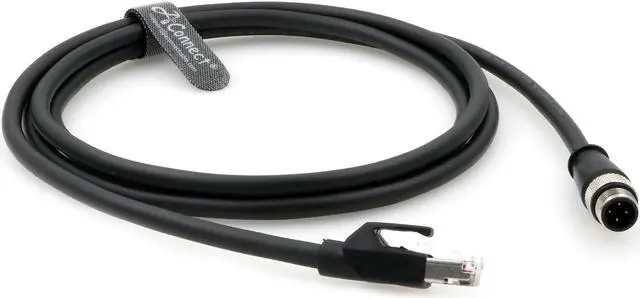 Alt view image 5 of 5 - AConnect 4Pin-RJ45-Ethernet-Industrial-Cat5e-Cable D-Code M12 4 Pin Male to RJ45 Male Cat5e High Flex Ethernet Shielded Cable Industrial Field-wireable Machinery Sensor Camera 6.6Ft/2M