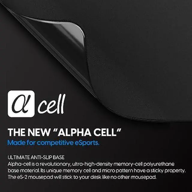 Alt view image 3 of 5 - PulsarGamingGears - eS2 Esports Professional Level Gaming Mouse Pad/Mat 4mm Thickness Anti-Slip Base Anti-Fray Precision Stitching 16.5in x 13in (L, Black)