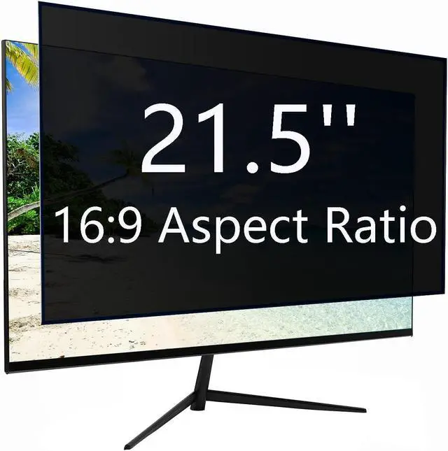 Main image of Ceydebne Computer Privacy Screen 21.5 Inch for 16:9 Widescreen Monitor, Anti Blue Light Screen Protector - Anti-Glare - Anti-Scratch Protector Film for Data confidentiality Privacy Shield