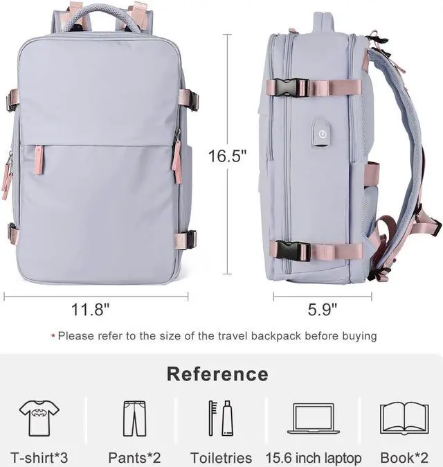 Alt view image 4 of 5 - coofay Travel Backpack For Women Airline Approved Carry On Backpack Flight Approved Waterproof Sports Luggage Backpack Casual Daypack Small Hiking Backpack