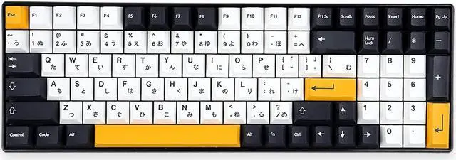 Alt view image 4 of 5 - Japanese Keycaps 133 Keys Black White Keycap Cherry Profile Dye-Sub PBT Minimalist Compatible with GH60 / GK64 / GK61 / 68/87/104 Keyboard