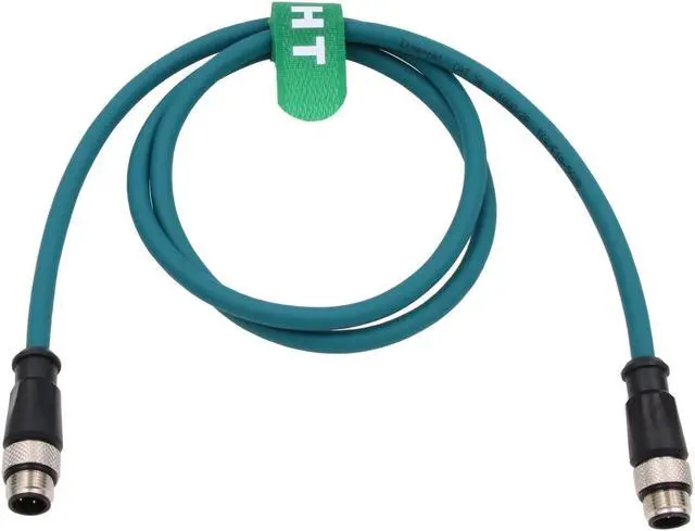 Alt view image 2 of 5 - HangTon Sensor Ethernet Network Cable for Keyence Reader Sick Profinet EtherCat Automation, M12 D-Coded 4 Pin to 4 Pin CAT5e Flexible Shield Waterproof 2M