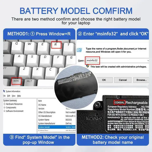 Alt view image 4 of 5 - JOTACT CD03XL Laptop Battery Compatible with HP ProBook 640 645 650 G4 G5 Series HSTNN-LB8F HSTNN-IB8B HSTNN-UB7K 931702-421 CDO3XL 931702-171 931702-541 931719-850 HSN-114C HSN-115C 48Wh 4212mAh