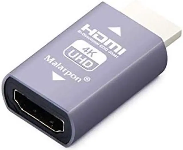 Alt view image 3 of 5 - Malarpon Hdmi Edid Emulator Passthrough 3rd Generrtion Aluminum fit Headlesskeep The EDID of The Monitor Active Switches and Extenders 3840x2160@59Hz 3P