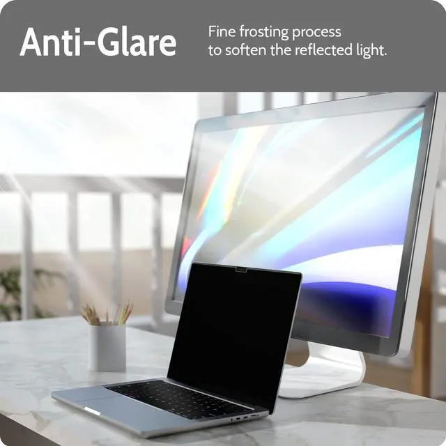 Alt view image 4 of 5 - Peslv Magnetic Privacy Screen for MacBook Pro 16 Inch (2021-2024, M1, M2, M3, M4), 16inch Removable Matte Anti Blue Light Glare Private Filter Protector for Mac Pro 16.2" Laptop