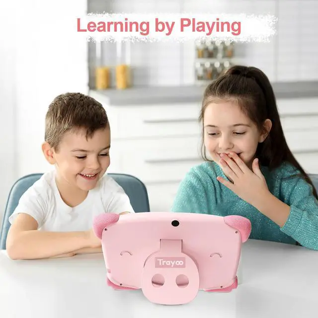 Alt view image 2 of 5 - Kids Tablet 7 Toddler Tablet for Kids, Children Learning Tablet for Toddlers, Kids Android Tablet with WiFi Touch Screen, Parental Control, Kids Learning Apps, Gift for Toddlers Ages 3 to 14 (Pink)