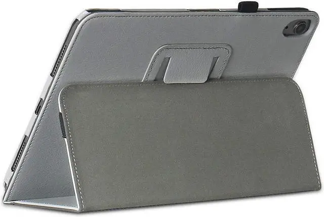 Alt view image 4 of 5 - SaharaCase Folio Case for Apple iPad Air 10.9" (4th Generation 2020 and 5th Generation 2022) [Shockproof Bumper] Rugged Protection Antislip Grip Leather Kickstand (Gray)