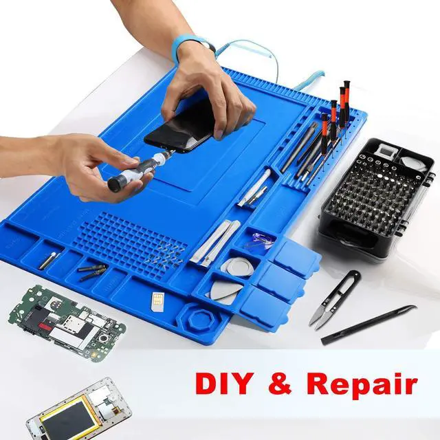 Alt view image 2 of 5 - Precision Screwdriver Set, Electronics Repair Tool Kit with Anti Static Mat, ESD Wristband,Fast Home Multi-Types Drivers for Phone, Computer, Laptop (Black)