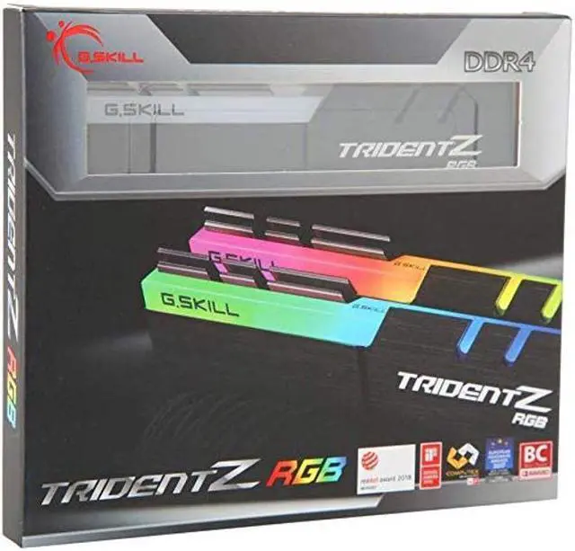 Alt view image 5 of 5 - G.SKILL Trident Z RGB Series (XMP) DDR4 RAM 32GB (2x16GB) 3200MT/s CL16-18-18-38 1.35V Intel AMD Desktop Computer Memory UDIMM (F4-3200C16D-32GTZR)
