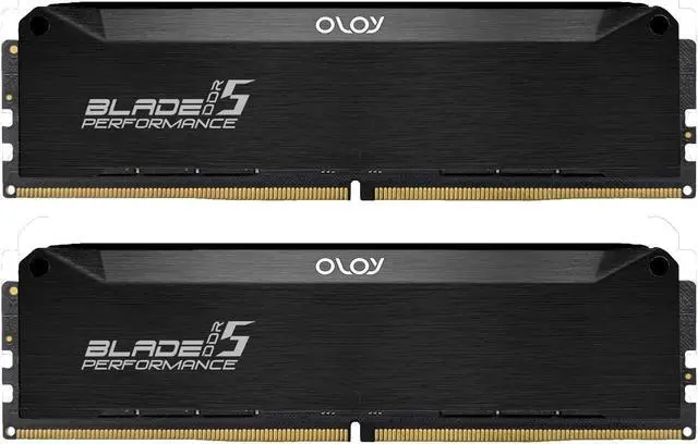 Main image of OLOy DDR5 RAM 32GB (2x16GB) Black Hairline Blade 6400 MHz CL32 1.35V Gaming UDIMM (MD5U1664320BRLDA)