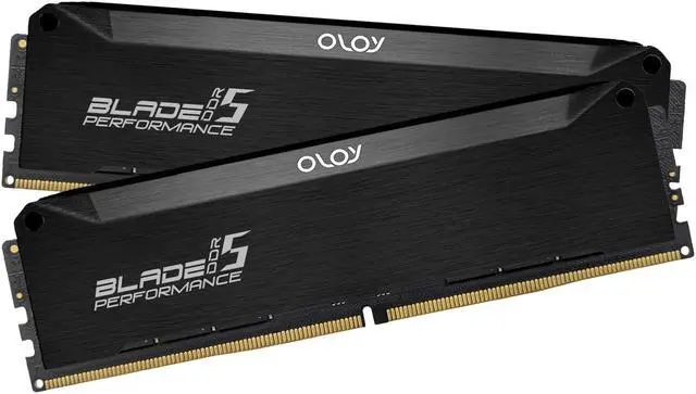 Alt view image 2 of 5 - OLOy DDR5 RAM 32GB (2x16GB) Black Hairline Blade 6400 MHz CL32 1.35V Gaming UDIMM (MD5U1664320BRLDA)
