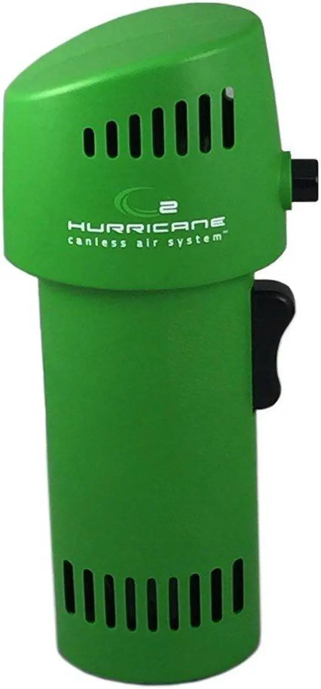 Main image of Canless Air O2 Industrial Hurricane Compressed Air Duster | Cordless, Rechargeable Air Blower for Cleaning Keyboards, Computers | 5 Attachments - Green