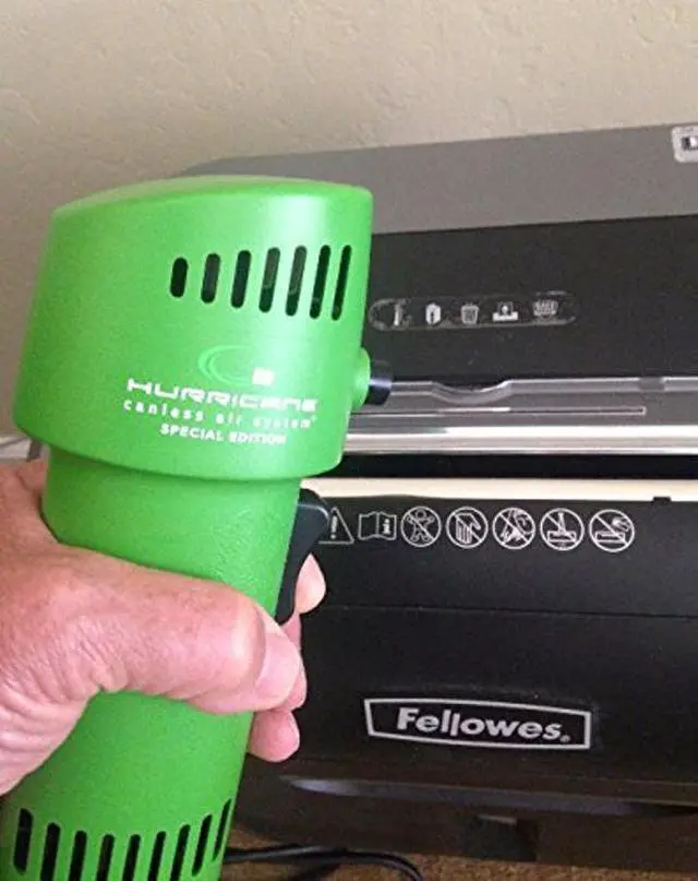 Alt view image 3 of 5 - Canless Air O2 Industrial Hurricane Compressed Air Duster | Cordless, Rechargeable Air Blower for Cleaning Keyboards, Computers | 5 Attachments - Green