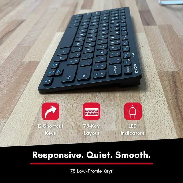 Alt view image 4 of 5 - Macally Wireless Mini Keyboard & Mouse Combo and a 1080P Webcam, Stay Connected to Work from Home