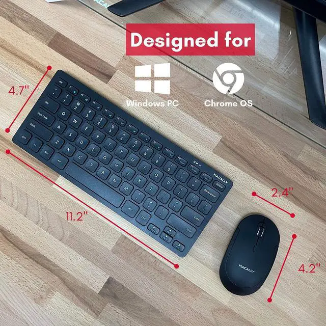 Alt view image 3 of 5 - Macally Wireless Mini Keyboard & Mouse Combo and a 1080P Webcam, Stay Connected to Work from Home