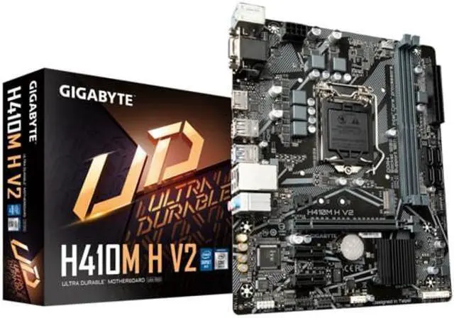 Alt view image 2 of 5 - GIGABYTE H410M H V2 Intel H410 LGA 1200 Micro ATX DDR4-SDRAM Motherboard