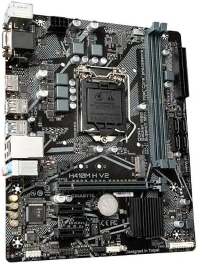 Alt view image 4 of 5 - GIGABYTE H410M H V2 Intel H410 LGA 1200 Micro ATX DDR4-SDRAM Motherboard
