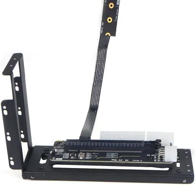 Alt view image 2 of 5 - JMT R43SG GEN4 M.2 M-Key to PCIE X16 4.0 External Graphics Card Stand Bracket Compatible with NVME SSD NUC Host Expansion Card Graphics Dock (30cm)