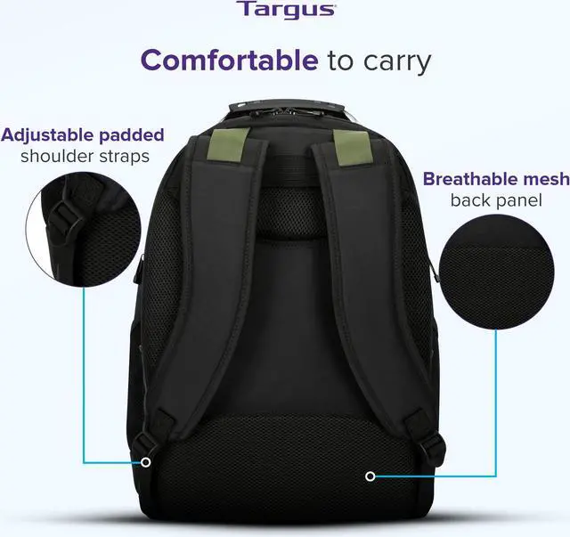 Alt view image 4 of 5 - Targus Drifter Essentials Laptop Backpack, Travel Backpack for Laptops up to 16" Backpack for Men & Women, College Back Pack Bookbag or Work Backpack, School Bag Travel Backpack Black(TBB63805GL)