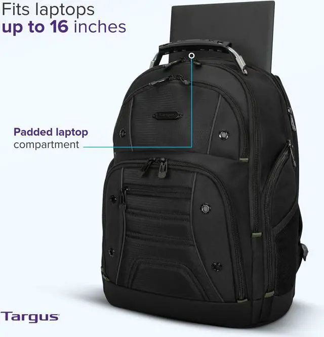 Alt view image 2 of 5 - Targus Drifter Essentials Laptop Backpack, Travel Backpack for Laptops up to 16" Backpack for Men & Women, College Back Pack Bookbag or Work Backpack, School Bag Travel Backpack Black(TBB63805GL)