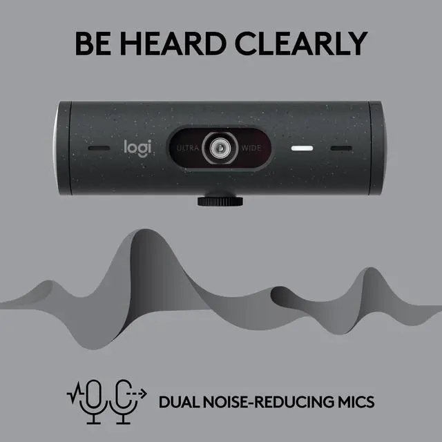 Alt view image 5 of 5 - Logitech Brio 505 Full HD Webcam with auto Light Correction, auto-framing, Show Mode, Dual Noise Reduction mics, Privacy Shutter - Works with Microsoft Teams, Google Meet, Zoom, TAA Compliant