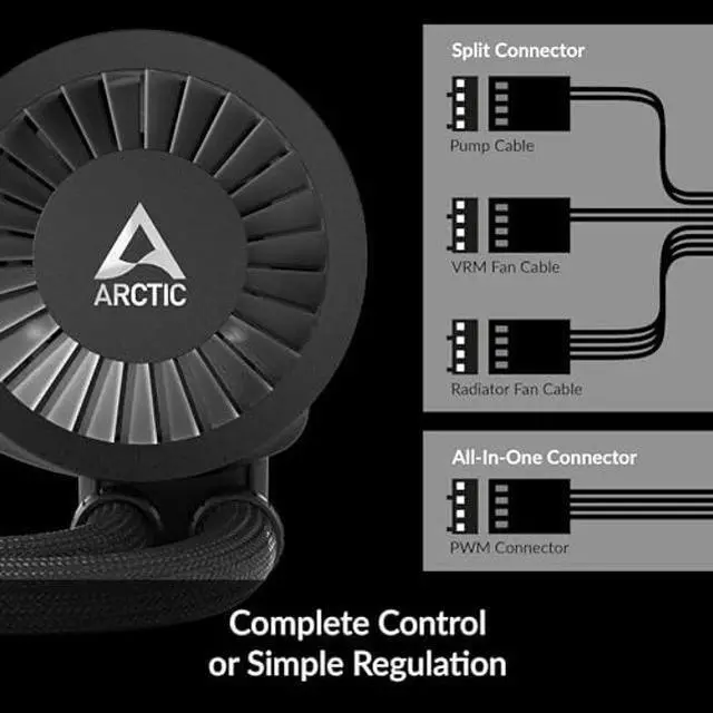 Alt view image 3 of 5 - ARCTIC Liquid Freezer III 280 - Water Cooling PC, All-in-One CPU AIO Water Cooler, Intel & AMD Compatible, efficient PWM-Controlled Pump, Fan: 200-1700 RPM, LGA1851 and LGA1700 Contact Frame - Black