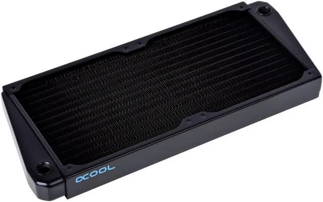 Main image of Alphacool NexXxos ST30 Full Copper X-Flow Radiator280, 140mm x 2, Dual Fan, Black