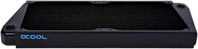 Alt view image 2 of 5 - Alphacool NexXxos ST30 Full Copper X-Flow Radiator280, 140mm x 2, Dual Fan, Black