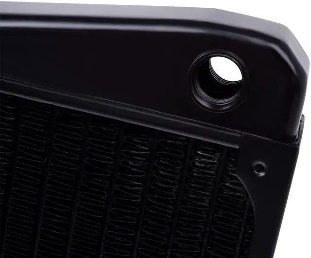 Alt view image 5 of 5 - Alphacool NexXxos ST30 Full Copper X-Flow Radiator280, 140mm x 2, Dual Fan, Black