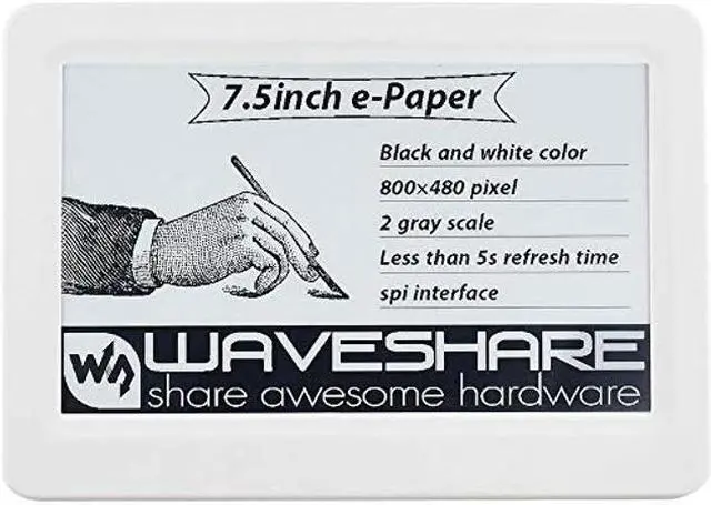 Main image of waveshare 7.5inch Passive NFC-Powered e-Paper Display V2 Black/White e-Ink Screen, Wireless Powering and Data Transfer No Battery Required, Refresh by Smartphone with NFC Function or NFC Reader