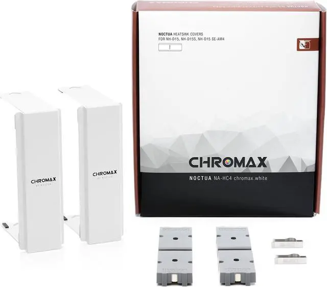 Alt view image 5 of 5 - Noctua NH-D15 CPU Cooler with NA-HC4 chromax.White Heatsink Covers