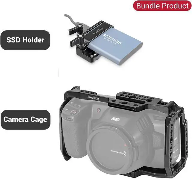Main image of [Bundle Product] SMALLRIG BMPCC 4K & 6K Cage 2203 + Mount Bracket SSD Holder for Samsung T5 SSD 2245