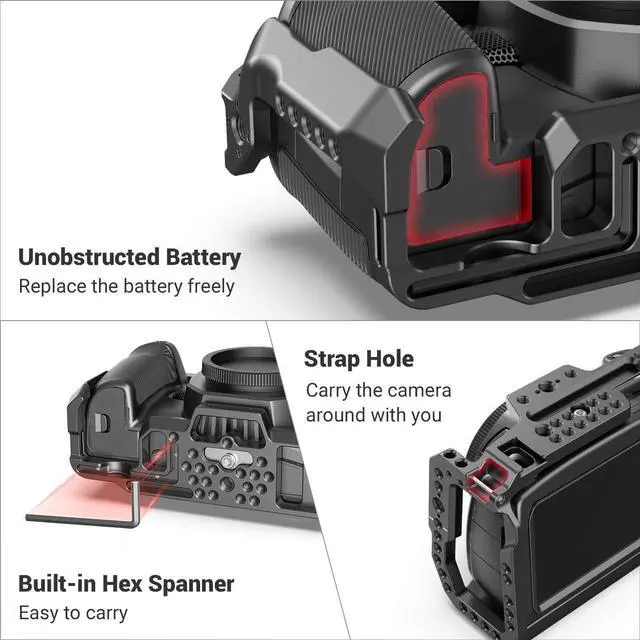 Alt view image 4 of 5 - [Bundle Product] SMALLRIG BMPCC 4K & 6K Cage 2203 + Mount Bracket SSD Holder for Samsung T5 SSD 2245