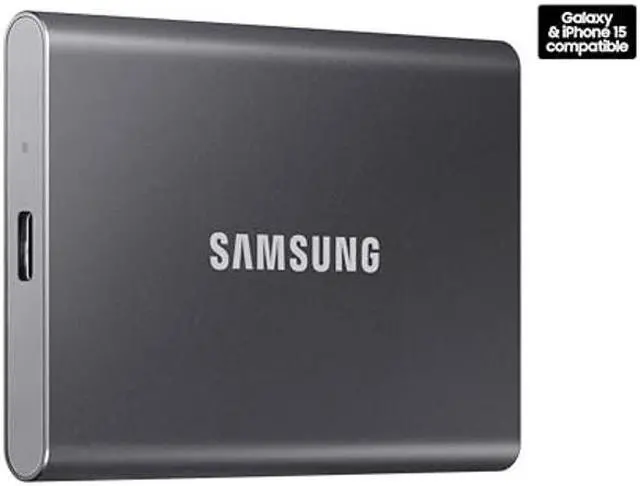Alt view image 2 of 5 - Samsung T7 Portable SSD - 1 TB - USB 3.2 Gen.2 Externe SSD Titan Gray (MU-PC1T0T/WW)