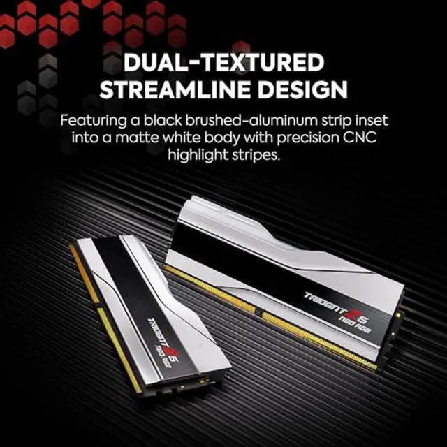 Alt view image 4 of 5 - G.SKILL Trident Z5 Neo RGB Series (AMD Expo) DDR5 RAM 32GB (2x16GB) 6000MT/s CL30-36-36-96 1.35V Desktop Computer Memory UDIMM - Matte White (F5-6000J3036F16GX2-TZ5NRW)