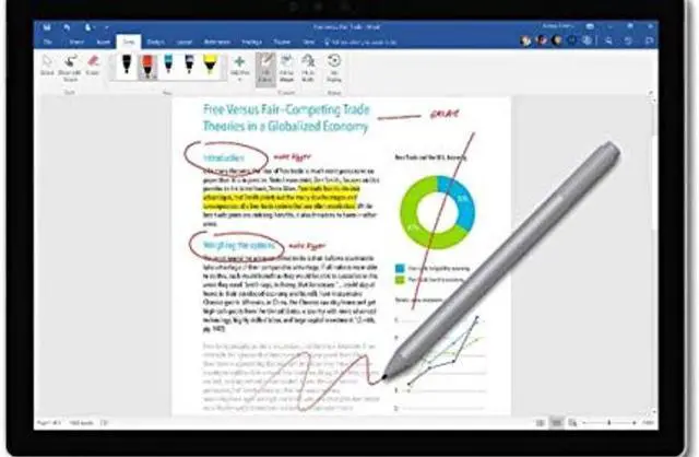 Alt view image 4 of 5 - Microsoft Surface Pen for Surface Pro 7 Pro 6 Surface Laptop 3 Surface Book 2 Laptop 2 Surface Go Studio 2 Pro 5 Pro 4 4096 Pressure Points Rubber Eraser Bluetooth 4.0 Poppy Red